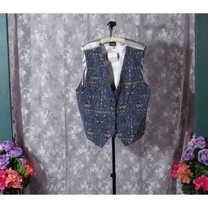 Vintage 90s Vest 1990s Beaded Boho Hippy Retro Zoog Vest Size Medium Large